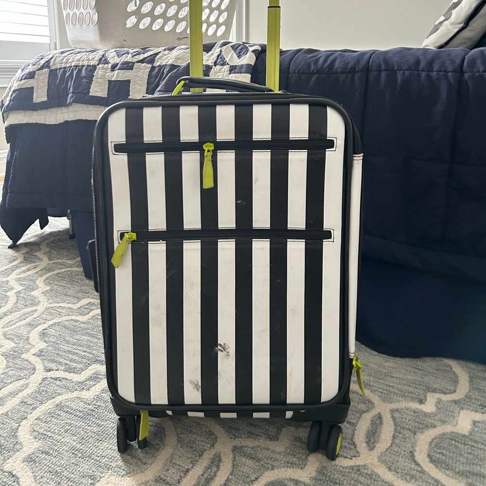 Alice + Olivia suitcase - white and black striped!